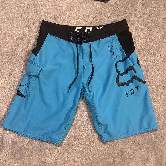 Fox Racing 360 Board Shorts Mens Size 30 Blue Black Swim Trunks MTB Moto BMX - Picture 1 of 9